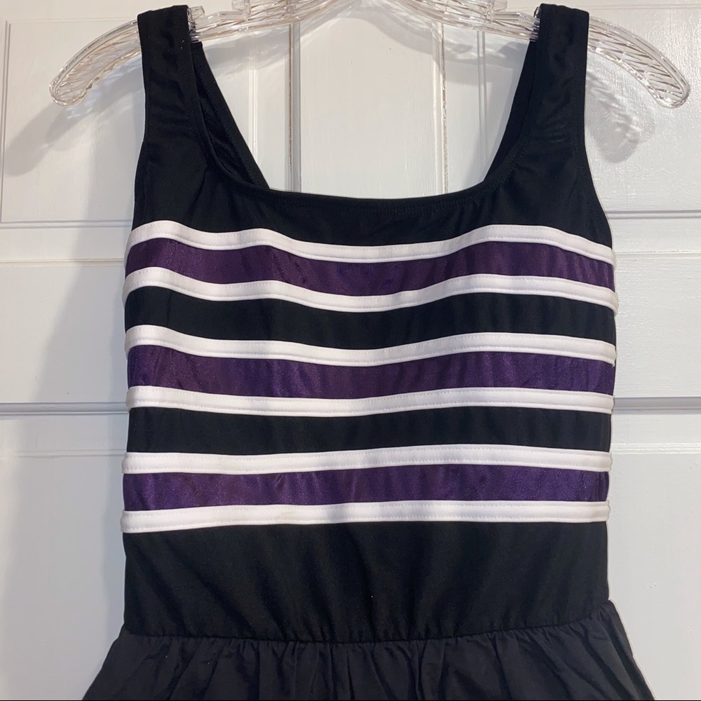 Vintage One Piece Swimsuit with Attached Shorts - Picture 2 of 10